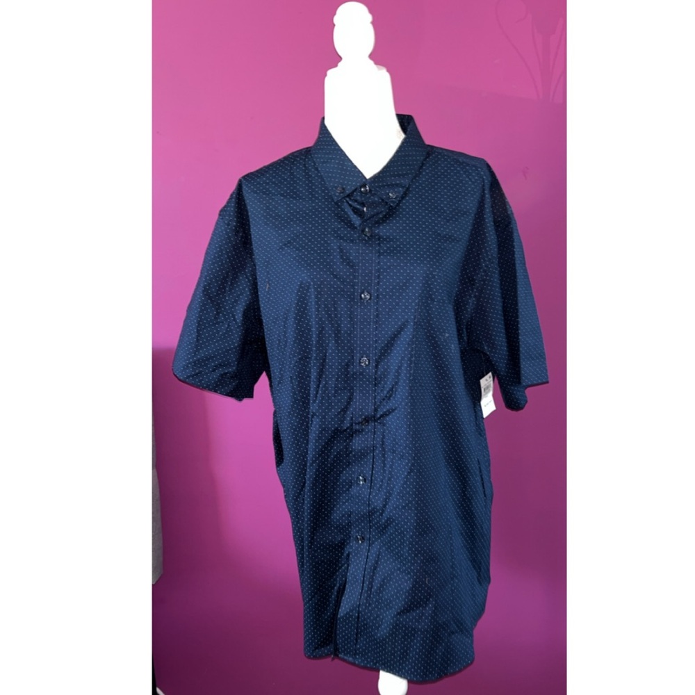 NWT MENS Club Room Granada Sky Short Sleeve Button-Up Shirt